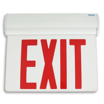 Curva edge-lit exit sign
